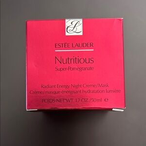 Estee Lauder Nutritious Super-Pomegranate Radiant Energy Night Creme/Mask - Red